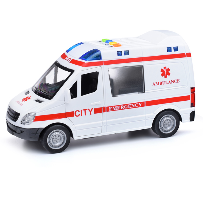 Машина WY590E "Скорая помощь" 1:16 (све, звук) в коробке