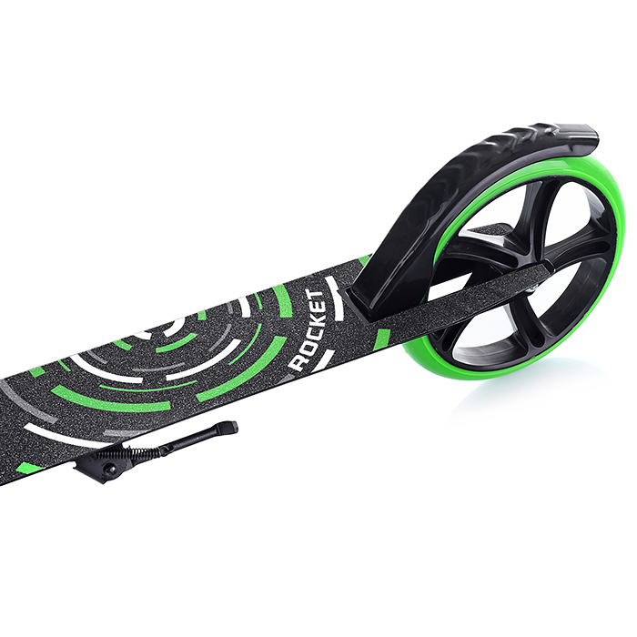 Фото к товару Самокат 2-х колесный ROCKET,колеса PU/ 200 мм, ABEC 7, зеленый Самокат 2-х колесный ROCKET,колеса PU/ 200 мм, ABEC 7, зеленый