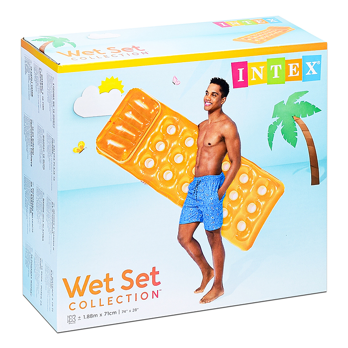 Матрас цветной со стаканами, 188Х71см 58890EU INTEX