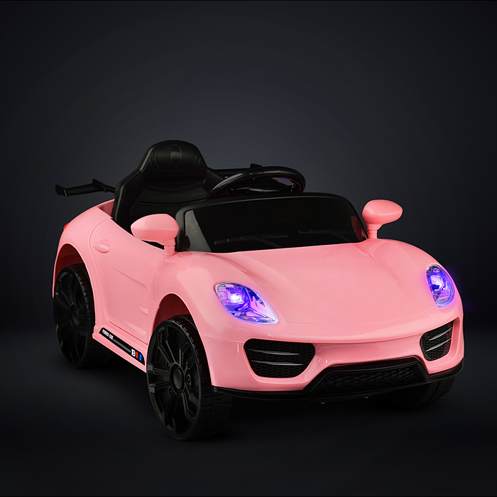 Электромобиль U023434Y "Кабриолет" на аккумуляторе, с р/у управлением, в коробке (розовый)