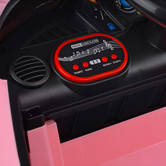 Электромобиль U023434Y "Кабриолет" на аккумуляторе, с р/у управлением, в коробке (розовый)