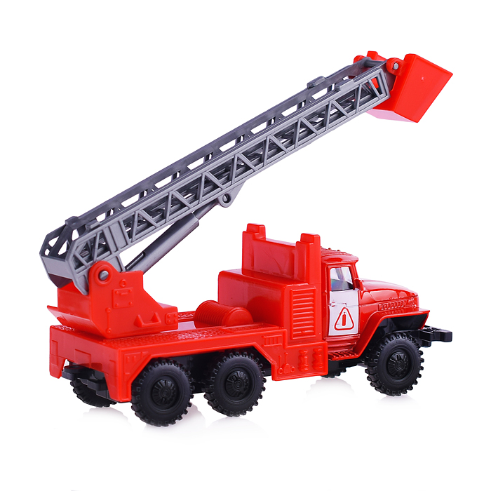 Грузовик металлический, инерционный, Пожарная машина, подвижные элементы