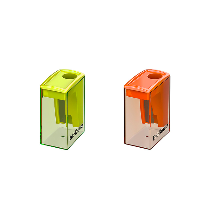 Точилка пластиковая City Mini, Neon, с контейнером, ассорти 