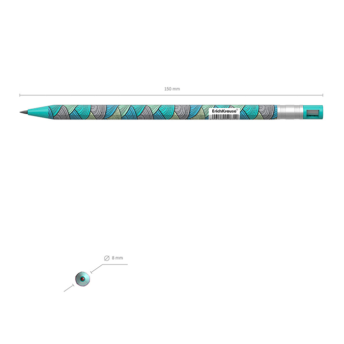 Карандаш механический ColorTouch® Emerald Wave 2.0 мм, с точилкой, НВ 