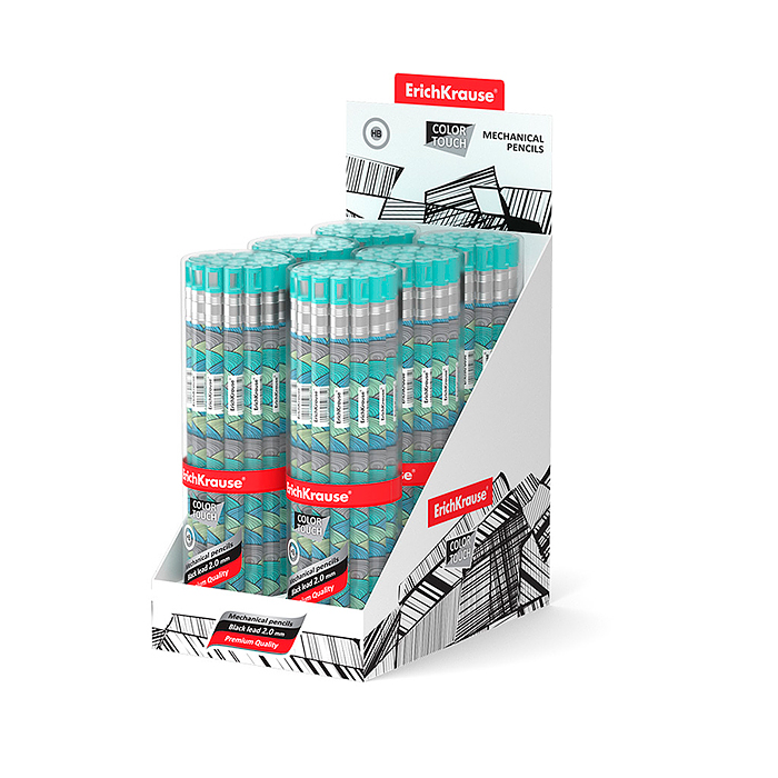 Карандаш механический ColorTouch® Emerald Wave 2.0 мм, с точилкой, НВ 