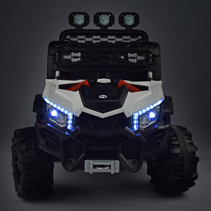 Электромобиль U023400Y "Загородный движ" на аккумуляторе, с р/у управлением, в коробке (белый)