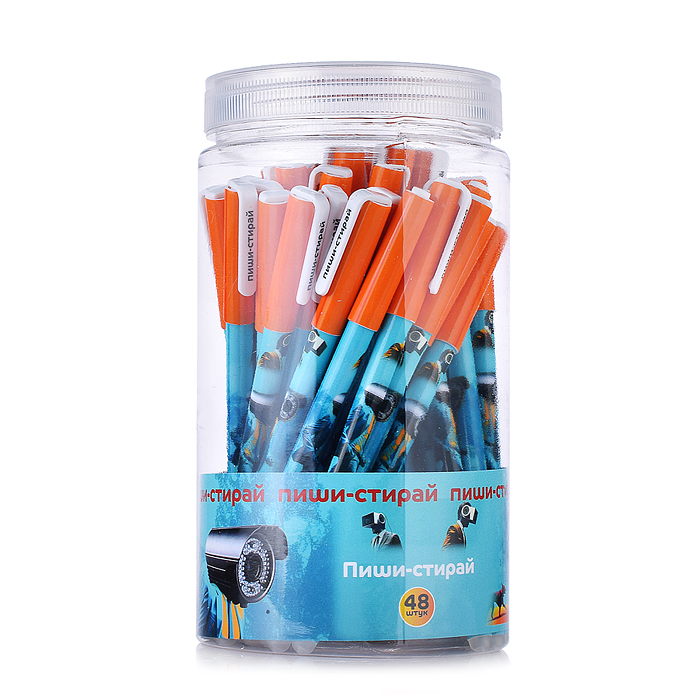 Ручка гелевая TVman со стираемыми чернилами, цвет чернил синий 0,5 мм в пластиковом тубусе