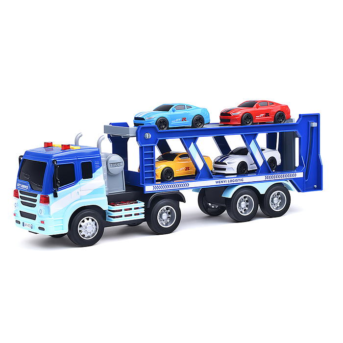 Машина WY572C "Автовоз. Перевозчик." (свет, звук) в коробке