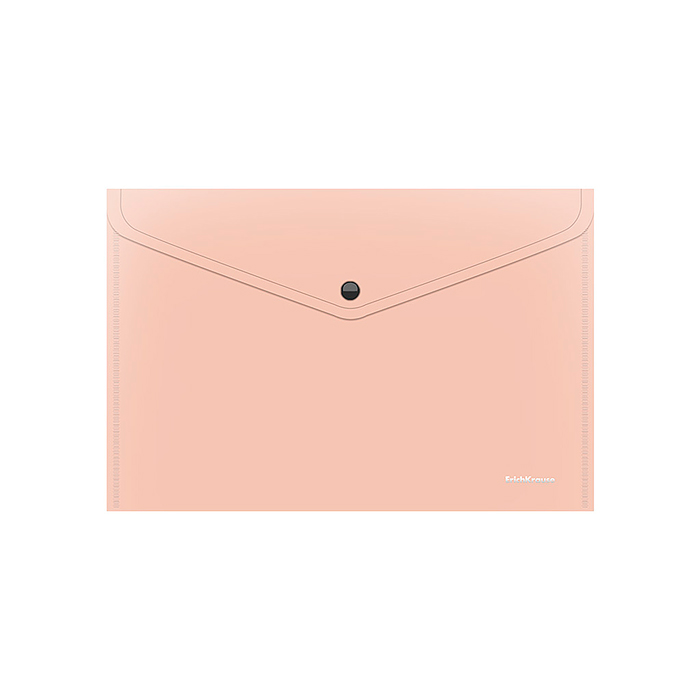 Папка-конверт на кнопке пластиковая A4, непрозрачный, ассорти