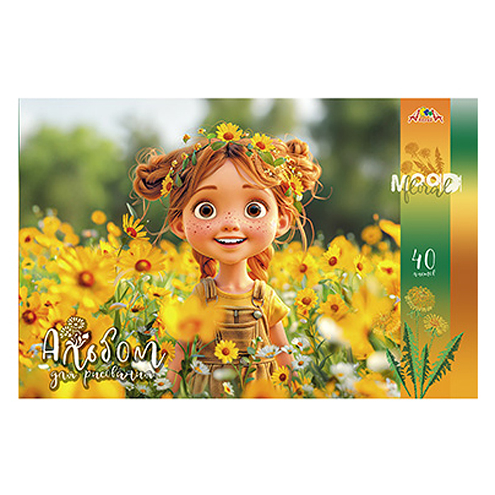 Фото к товару Альбом для рисования 40л. "Милые девочки" скоба, по сериям Альбом для рисования 40л. "Милые девочки" скоба, по сериям