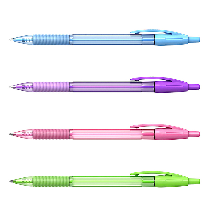 Ручка шариковая автоматическая R-301 Matic&Grip Spring 0.7, цвет чернил синий 