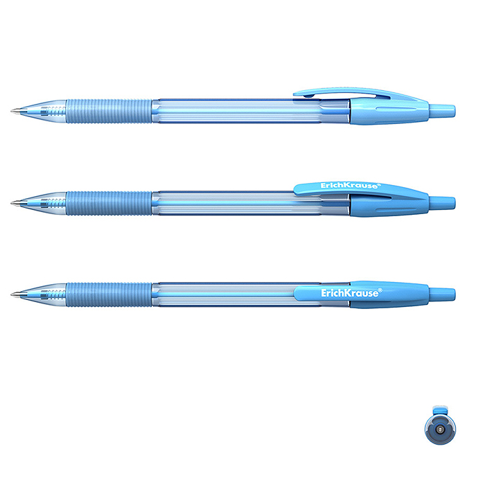 Ручка шариковая автоматическая R-301 Matic&Grip Spring 0.7, цвет чернил синий 