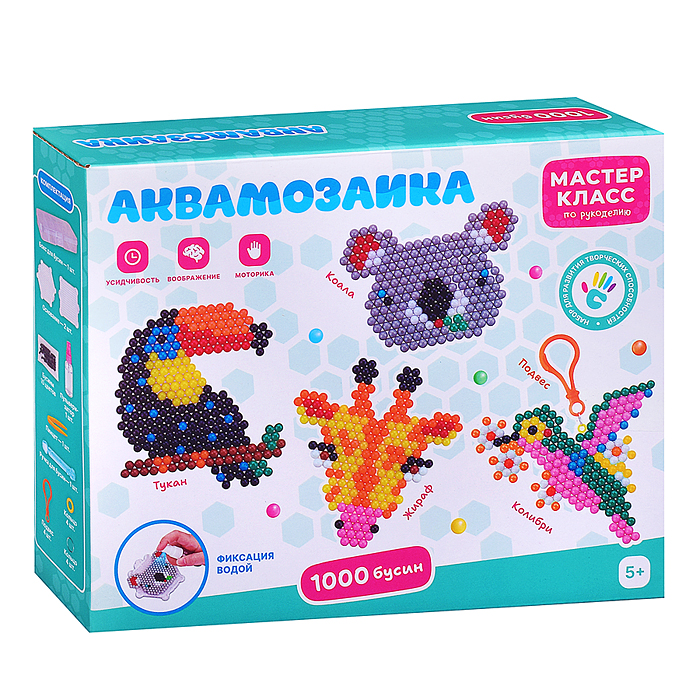 Мозаика-аква MK0024-6 "Зверята" в коробке