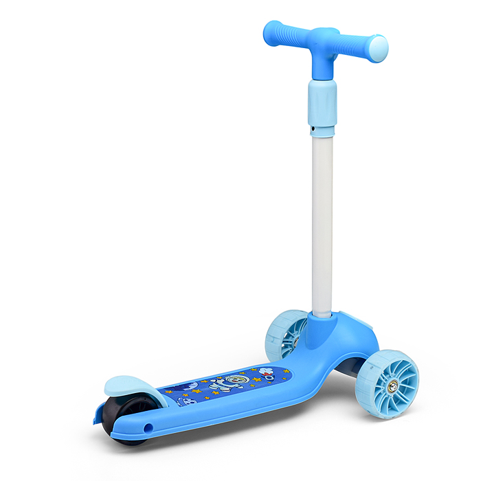 Фото к товару Самокат U001568Y 3-х. кол., колеса световые PU, голубой, в коробке Самокат U001568Y 3-х. кол., колеса световые PU, голубой, в коробке