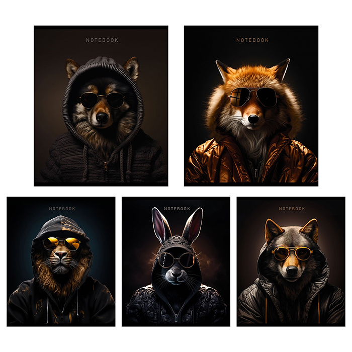 Тетрадь 48л. клетка А5 "Крутые пацаны" скрепка Тетрадь 48л. клетка А5 "Крутые пацаны" скрепка