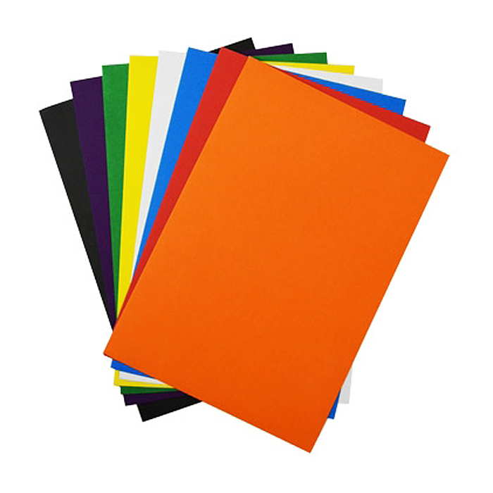 Картон цветной А4 8л. 8цв. папка "Два котенка"