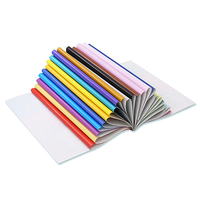 Бумага цветная двухсторонняя мелованная 24л., 24цв. на скобе "Малышка"