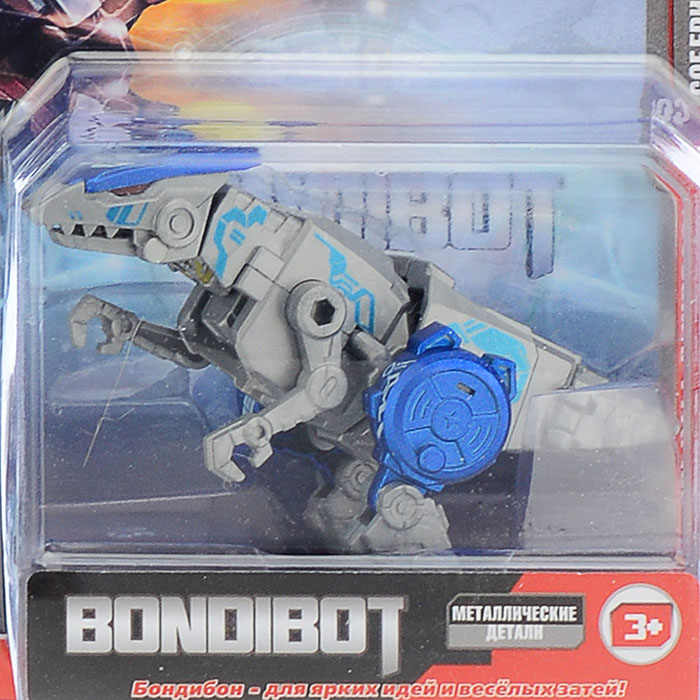 Трансформер 2в1 "Робот-велоцираптор" метал. детали