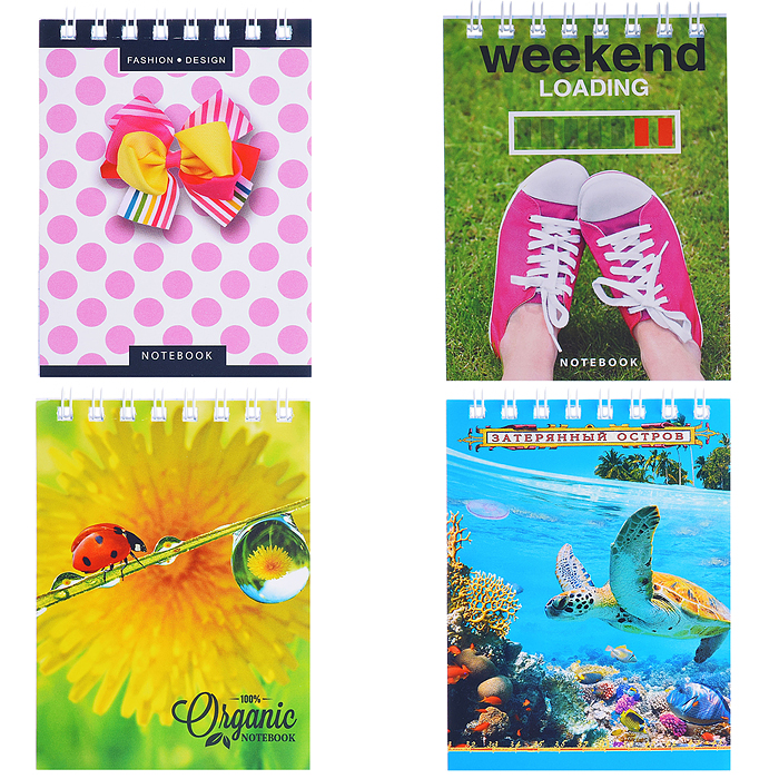 Блокнот 40л. А7 клетка, гребень Микс 2 Блокнот 40л. А7 клетка, гребень Микс 2