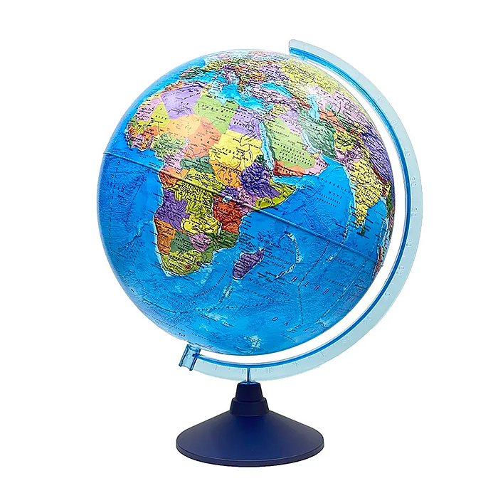 Интерактивный глобус Земли политический с подсветкой 250мм. от батареек.