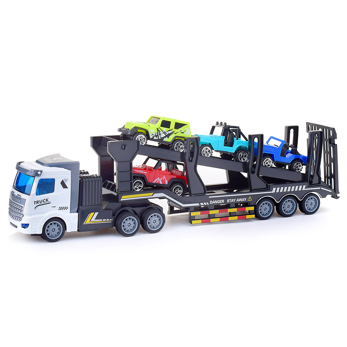 Фото к товару Машина QH200-8D "Транспортёр" р/у, 27 MGz, с 4 автомобилями, в коробке Машина QH200-8D "Транспортёр" р/у, 27 MGz, с 4 автомобилями, в коробке