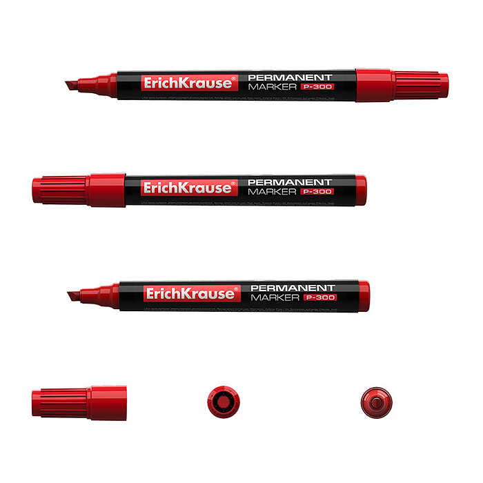 Перманентный маркер P-300, цвет чернил красный