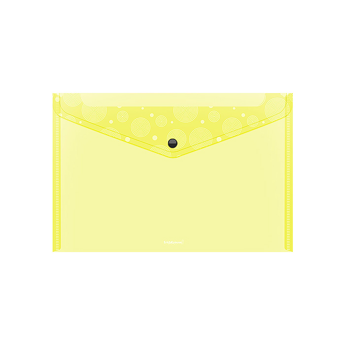 Папка-конверт на кнопке пластиковая Neon Dots, A4, ассорти