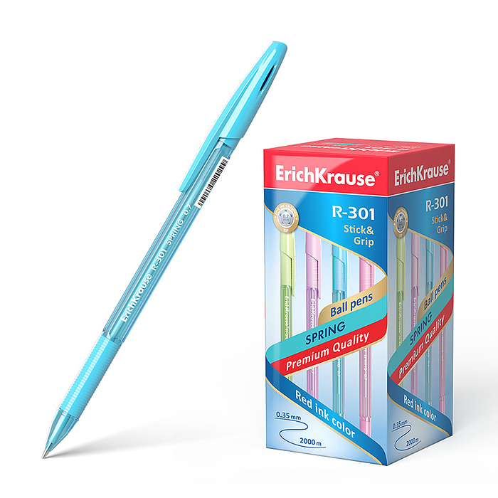 Ручка шариковая Stick&Grip Spring 0.7, цвет чернил синий 