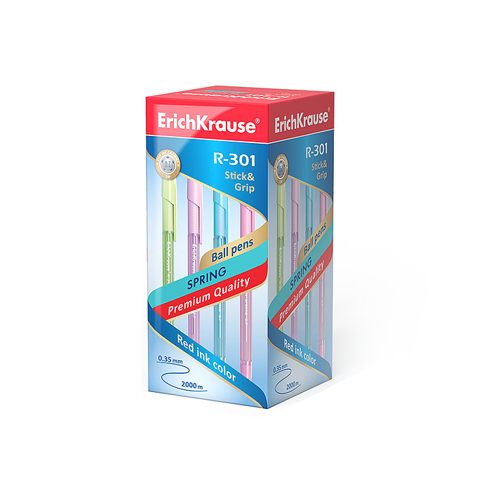 Ручка шариковая Stick&Grip Spring 0.7, цвет чернил синий 