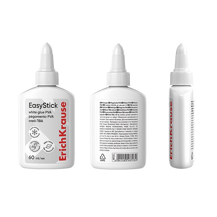 Клей ПВА "EasyStick" 60мл (в дисплее по 16 шт.)