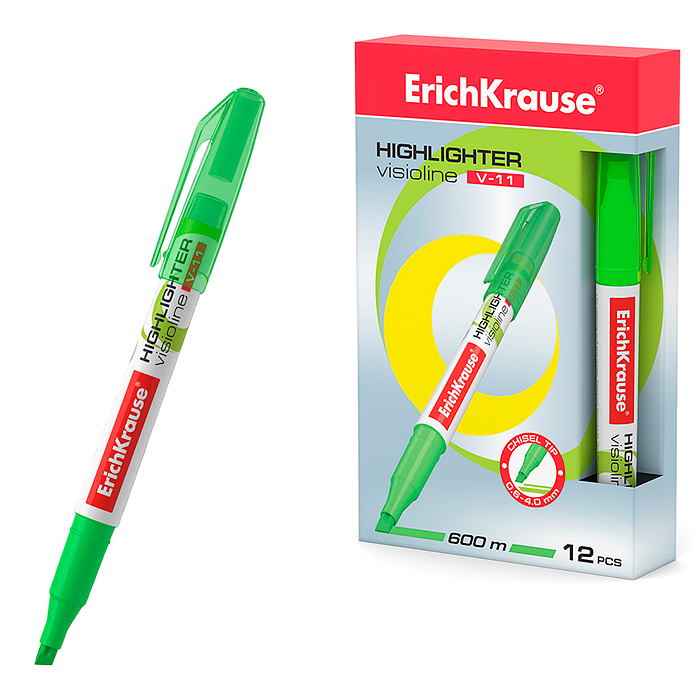 Текстмаркер Visioline V-11 Neon, цвет чернил зеленый  