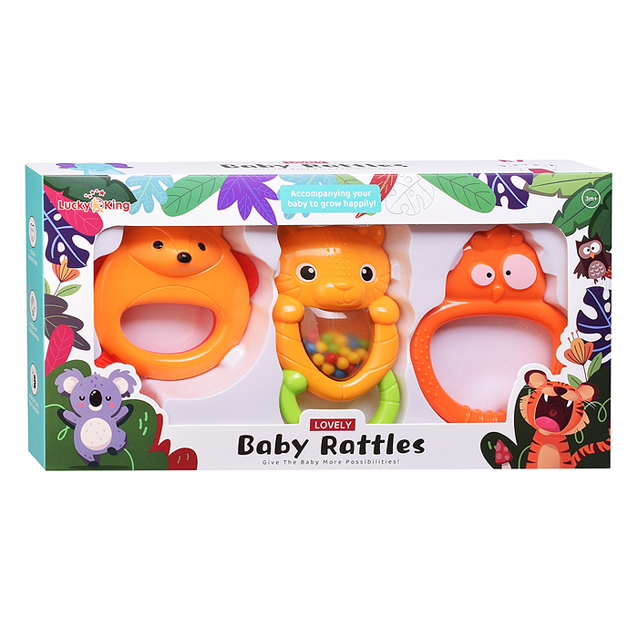 Набор погремушек K225H36 "Милые зверята" в коробке