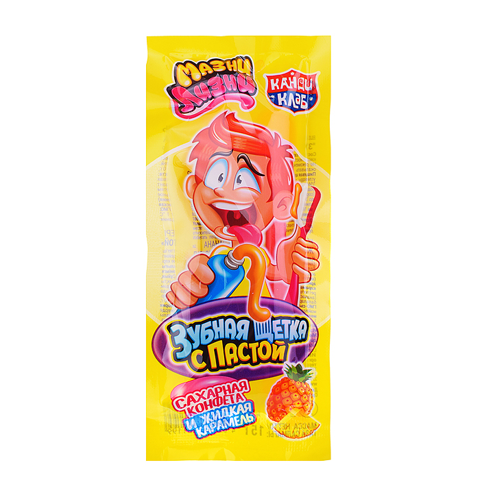 Фото к товару Драже и жидкая карамель "Зубная щетка с пастой" 15г (30шт) Драже и жидкая карамель "Зубная щетка с пастой" 15г (30шт)