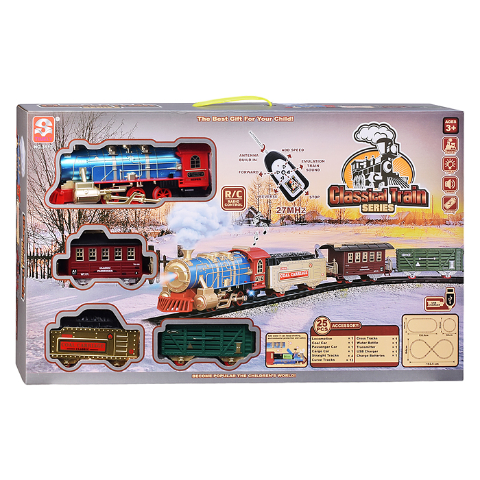 Железная дорога 3113B "Путешествие" р/у, 27 MHz, в коробке