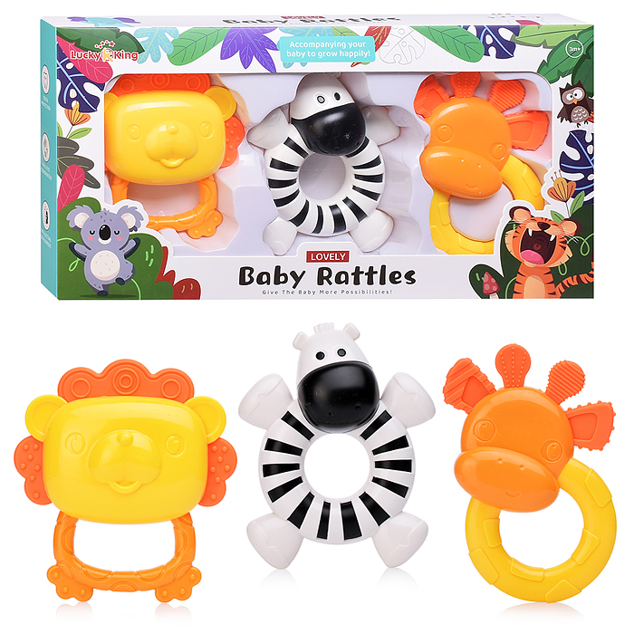 Набор погремушек K225H34 "Животные Африки" в коробке