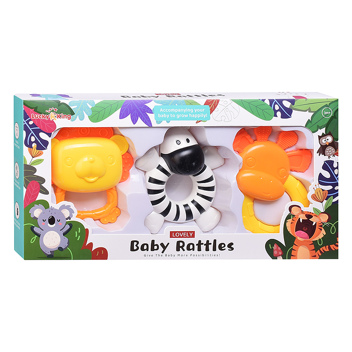Набор погремушек K225H34 "Животные Африки" в коробке