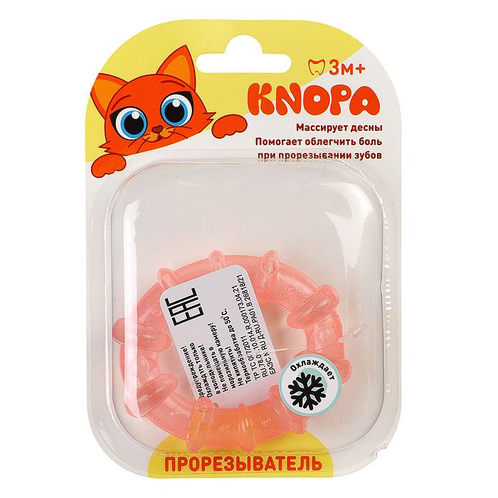 Фото к товару Массажер для десен охлаждающий (прорезыватель) "Колечко" Массажер для десен охлаждающий (прорезыватель) "Колечко"