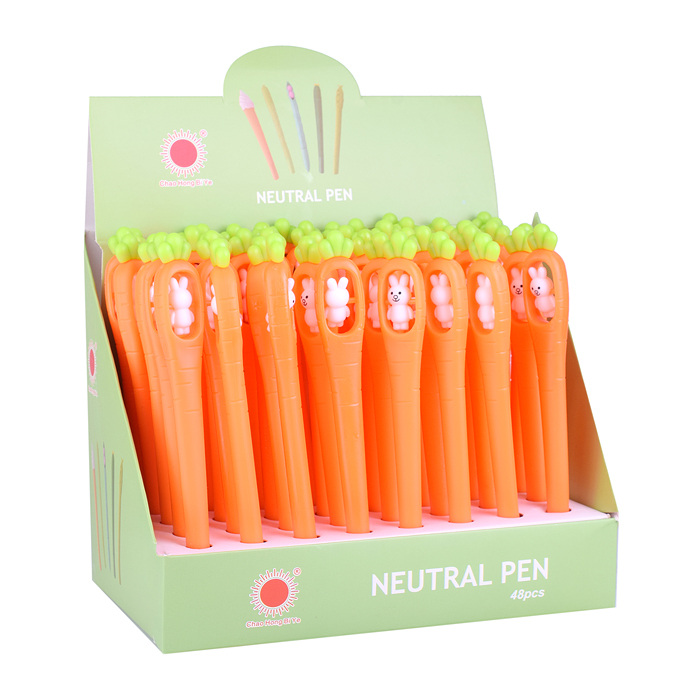 Ручка шариковая "Кролик и морковь" синие чернила, 1 мм (ассорти) в дисплее