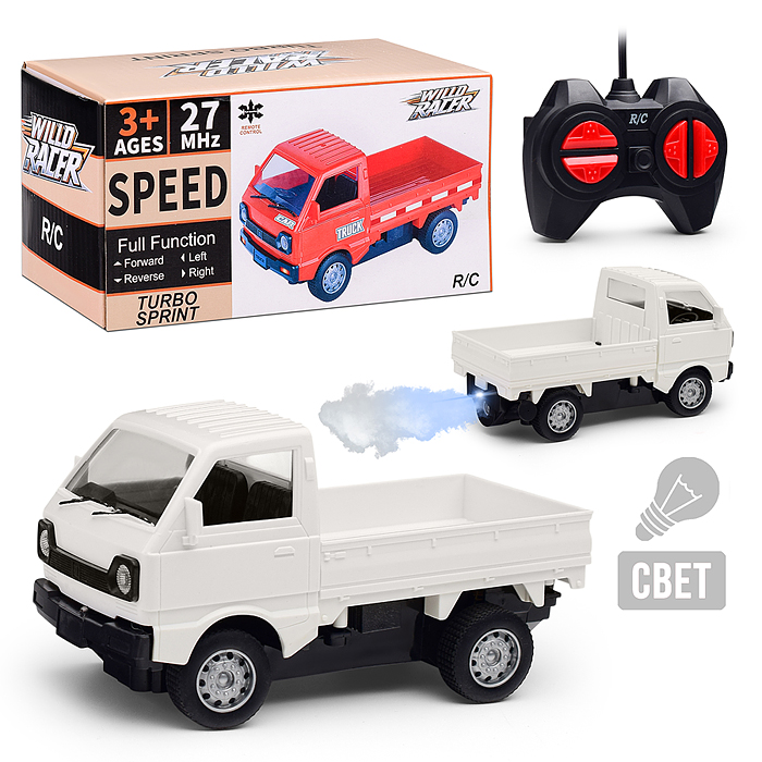 Фото к товару Машина 606A "Погрузчик" дым р/у, 27 MGz, в коробке Машина 606A "Погрузчик" дым р/у, 27 MGz, в коробке