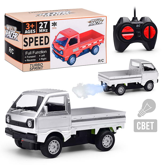 Фото к товару Машина 606A "Погрузчик" дым р/у, 27 MGz, в коробке Машина 606A "Погрузчик" дым р/у, 27 MGz, в коробке