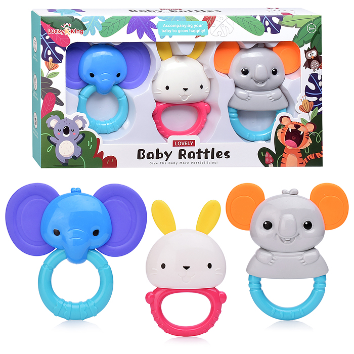 Набор погремушек K225H38 "Любимые животные" в коробке