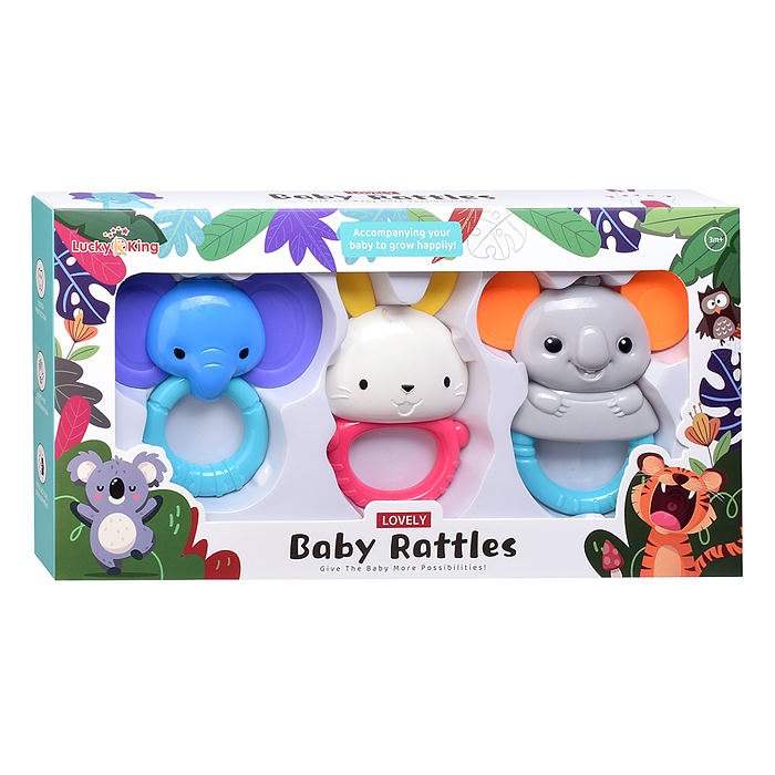 Набор погремушек K225H38 "Любимые животные" в коробке