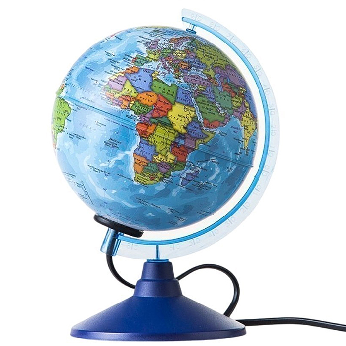 Глобус Земли политический 150 мм с подсветкой.Классик Евро 