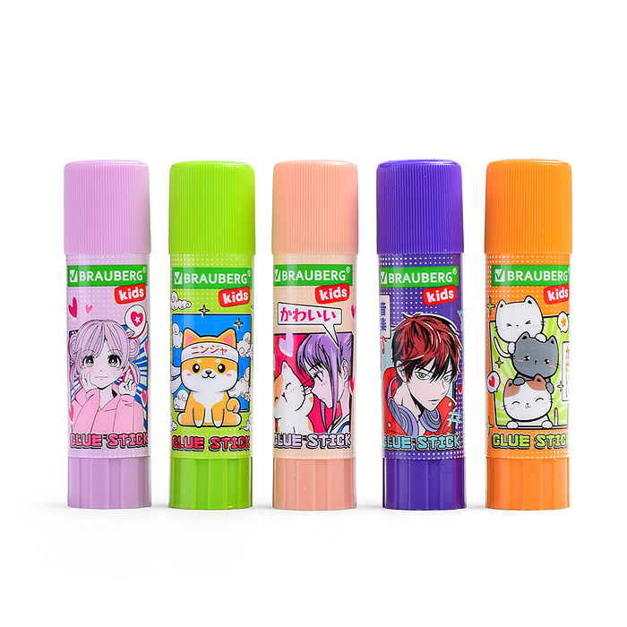 Клей-карандаш "Anime" 15 г, KIDS, ассорти