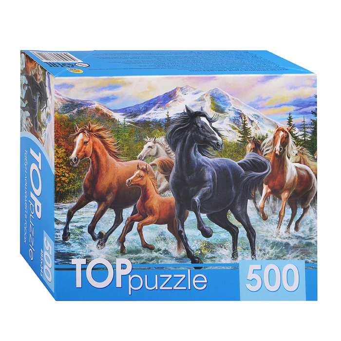 Пазлы 500 TOPpuzzle "Табун лошадей в горах" Пазлы 500 TOPpuzzle "Табун лошадей в горах"