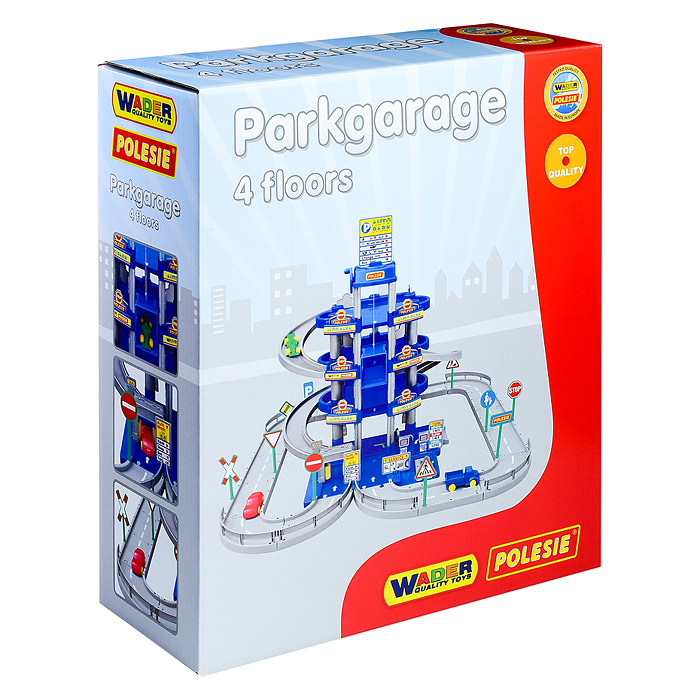 Фото к товару Паркинг 4-уровневый с дорогой и автомобилями, синий (в коробке) Паркинг 4-уровневый с дорогой и автомобилями, синий (в коробке)