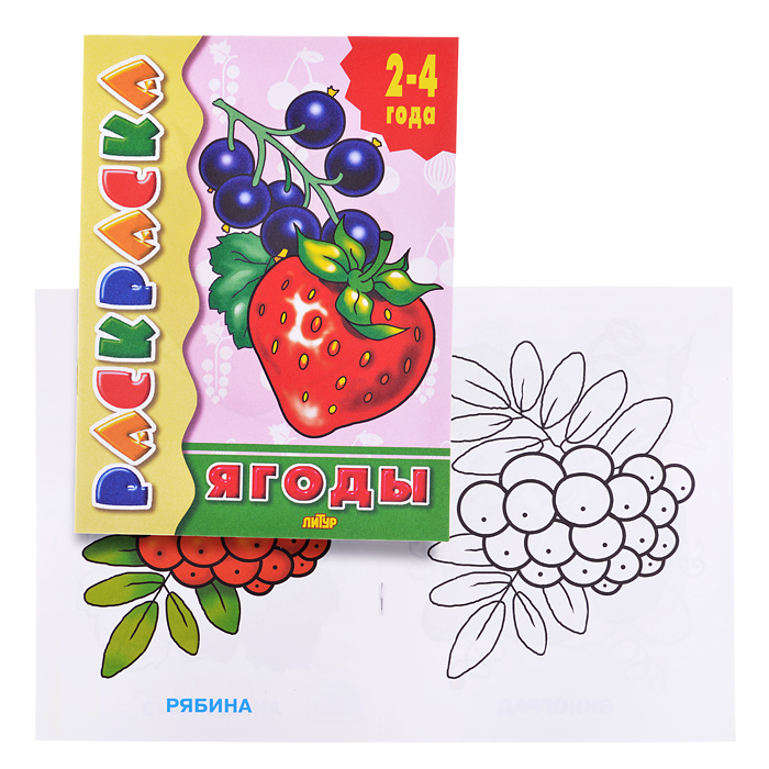 Раскраска 2-4 года. Ягоды Раскраска 2-4 года. Ягоды