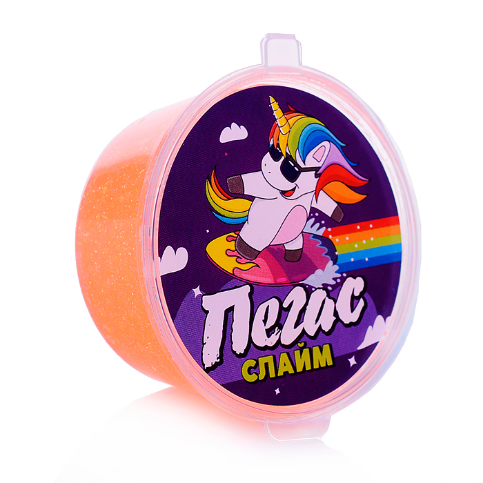 Слайм Пегас, 50 гр. неоновый оранжевый  