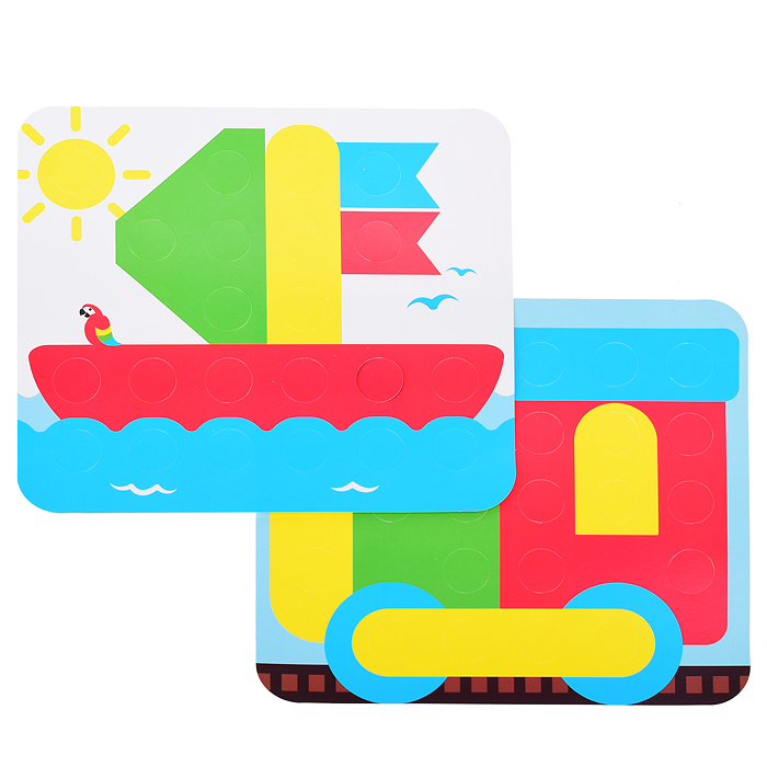 Мозаика 12 картинок в плёнке (32 фишки + 2 глазок) "Мозайкин для малышей"