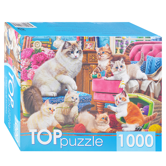 Пазлы 1000 TOPpuzzle "Озорные котята" Пазлы 1000 TOPpuzzle "Озорные котята"